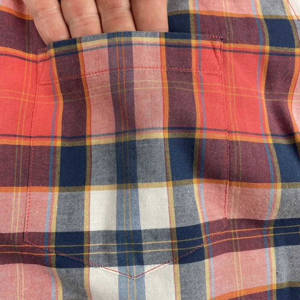 J. Crew Long Sleeve Button-Down Shirt Summer Plaid Tailored by J.Crew Mens Sz L